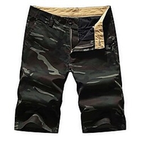 Homme Short Short Chino Bermuda Short de travail Zippé Camouflage Confort Longueur genou Extérieur du"idien Sortie 100% Coton Mode Vêtement de rue Vert Véronèse Kaki miniinthebox