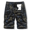 Homme Short Short Chino Bermuda Short de travail Zippé Imprimer Graphic Feuille Confort Longueur genou Extérieur du"idien Sortie 100% Coton Mode Vêtement de rue Noir Vert Véronèse miniinthebox