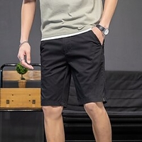 Homme Short Short Chino Bermuda Short de travail Zippé Plein Confort Longueur genou Extérieur du"idien Sortie 100% Coton Mode Vêtement de rue Noir Jaune miniinthebox