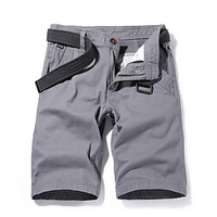Homme Short Short Chino Bermuda Short de travail Zippé Plein Confort Longueur genou Extérieur du"idien Sortie 100% Coton Mode Vêtement de rue Noir Vert Véronèse miniinthebox