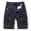 Homme Short Short Chino Bermuda Short de travail Zippé Plein Confort Longueur genou Extérieur du"idien Sortie 100% Coton Mode Vêtement de rue Noir Vert Véronèse miniinthebox