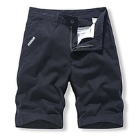 Homme Short Short Chino Bermuda Short de travail Zippé Plein Confort Longueur genou Extérieur du"idien Sortie 100% Coton Mode Vêtement de rue Noir Vert Véronèse miniinthebox