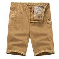 Homme Short Short Chino Bermuda Short de travail Zippé Plein Confort Longueur genou Extérieur du"idien Sortie 100% Coton Mode Vêtement de rue Vert militaire Gris fumé miniinthebox