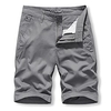 Homme Short Short Chino Bermuda Short de travail Zippé Plein Confort Longueur genou Extérieur du"idien Sortie 100% Coton Sergé Mode Vêtement de rue Noir Vert Véronèse miniinthebox