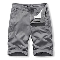 Homme Short Short Chino Bermuda Short de travail Zippé Plein Confort Longueur genou Extérieur du"idien Sortie 100% Coton Sergé Mode Vêtement de rue Noir Vert Véronèse miniinthebox