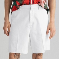 Homme Short Short Chino Bermuda Short plissé Plissé Poche Plein Confort Respirable Longueur genou Extérieur du"idien Vacances basique Vêtement de rue Noir Blanche miniinthebox