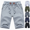 Homme Short Shorts décontractés Cordon Taille elastique Poche zippée Plein Confort Respirable Longueur genou Extérieur du"idien Vacances basique Vêtement de rue Noir Bleu miniinthebox
