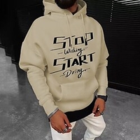Homme Sweat à capuche Abricot Noir Blanche Jaune Vin Capuche Couleur unie Lettre Cordon Sport Loisir Casual Vêtement de rue Estampage à chaud basique Vêtement de rue Vêtement de sport Hiver Automne miniinthebox