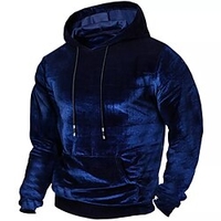 Homme Sweat à capuche Argent Noir Vert Véronèse Bleu Capuche Plein Poche Sport Loisir du"idien Des sports Actif Vêtement de rue Frais Hiver Automne Vêtement Tenue Pulls Capuche Pulls molletonnés miniinthebox