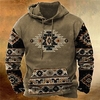 Homme Sweat à capuche bleu marine Vert foncé Marron Gris Capuche Style Bohème Imprimés Photos Imprimer du"idien Des sports 3D effet basique Vêtement de rue Design Printemps Automne Vêtement miniinthebox