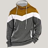 Homme Sweat à capuche Bleu Roi Bleu Marron Gris Clair Gris foncé Capuche Bloc de couleur Patchwork Sport Loisir du"idien Des sports basique Design Casual Printemps Automne Vêtement Tenue miniinthebox
