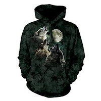 Homme Sweat à capuche Bleu Vert foncé Vert Café Capuche Animal Loup Imprimés Photos Imprimer du"idien Des sports 3D effet basique Vêtement de rue Design Printemps Automne Vêtement Tenue Pulls miniinthebox