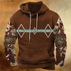 Homme Sweat à capuche Café Capuche Style Bohème Imprimés Photos Imprimer du"idien Des sports 3D effet basique Vêtement de rue Design Printemps Automne Vêtement Tenue Pulls Capuche Pulls miniinthebox