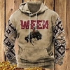 Homme Sweat à capuche Kaki Capuche Cheval Imprimés Photos Imprimer du"idien Des sports 3D effet basique Vêtement de rue Design Printemps Automne Vêtement Tenue Pulls Capuche Pulls molletonnés miniinthebox