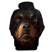 Homme Sweat à capuche Marron Capuche Animal Chien Imprimés Photos Imprimer du"idien Des sports 3D effet basique Vêtement de rue Design Printemps Automne Vêtement Tenue Pulls Capuche Pulls miniinthebox