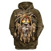 Homme Sweat à capuche Marron Capuche Animal Lion Imprimés Photos Imprimer du"idien Des sports 3D effet basique Vêtement de rue Design Printemps Automne Vêtement Tenue Pulls Capuche Pulls miniinthebox