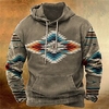 Homme Sweat à capuche Marron Capuche Style Bohème Imprimés Photos Imprimer du"idien Des sports 3D effet basique Vêtement de rue Design Printemps Automne Vêtement Tenue Pulls Capuche Pulls miniinthebox