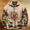 Homme Sweat à capuche Marron Capuche Style Bohème Imprimés Photos Imprimer du"idien Des sports 3D effet basique Vêtement de rue Design Printemps Automne Vêtement Tenue Pulls Capuche Pulls miniinthebox
