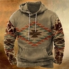 Homme Sweat à capuche Marron Capuche Style Bohème Imprimés Photos Imprimer du"idien Des sports 3D effet basique Vêtement de rue Design Printemps Automne Vêtement Tenue Pulls Capuche Pulls miniinthebox