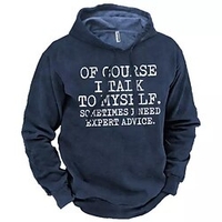 Homme Sweat à capuche Noir bleu marine Capuche Lettre Imprimés Photos Imprimer du"idien Des sports 3D effet basique Vêtement de rue Design Printemps Automne Vêtement Tenue Pulls Capuche Pulls miniinthebox
