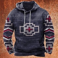 Homme Sweat à capuche Noir bleu marine Marron Kaki Capuche Style Bohème Imprimés Photos Imprimer du"idien Des sports 3D effet basique Vêtement de rue Design Printemps Automne Vêtement Tenue miniinthebox