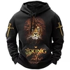 Homme Sweat à capuche Noir Capuche Animal Lion Imprimés Photos Imprimer du"idien Des sports 3D effet basique Vêtement de rue Design Printemps Automne Vêtement Tenue Pulls Capuche Pulls miniinthebox