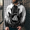 Homme Sweat à capuche Noir Capuche Géométrique Imprimés Photos Imprimer du"idien Des sports 3D effet basique Vêtement de rue Design Printemps Automne Vêtement Tenue Pulls Capuche Pulls miniinthebox