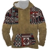 Homme Sweat à capuche Rouge Bleu Marron Gris Capuche Style Bohème Imprimés Photos Imprimer du"idien Des sports 3D effet basique Vêtement de rue Design Printemps Automne Vêtement Tenue Pulls miniinthebox