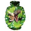 Homme Sweat à capuche Vert Claire Vert Menthe Vert foncé Marron Vert Capuche Plantes Imprimés Photos Imprimer du"idien Des sports 3D effet basique Design Fête de la Saint-Patrick Printemps miniinthebox