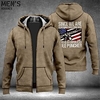 Homme Sweat à capuche zippé Veste Bleu Marron Vert Gris Capuche Imprimés Photos Drapeau National Zippé Imprimer Sport Loisir du"idien Des sports 3D effet Vêtement de rue Design Casual Printemps miniinthebox