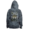 Homme Sweat à capuche zippé Veste Gris foncé Capuche Animal Loup Imprimés Photos Zippé Imprimer Sport Loisir du"idien Des sports 3D effet Vêtement de rue Design Casual Printemps Automne miniinthebox