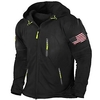 Homme Sweat à capuche zippé Veste Noir Gris Clair Gris foncé Capuche Imprimés Photos Drapeau National Imprimer Sport Loisir du"idien Des sports Estampage à chaud basique Design Casual Printemps miniinthebox
