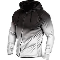 Homme Sweat à capuche zippé Veste Rouge Bleu Marron Gris Capuche Bloc de couleur Imprimés Photos Zippé Imprimer Sport Loisir du"idien Des sports 3D effet Vêtement de rue Design Casual Printemps miniinthebox