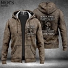 Homme Sweat à capuche zippé Veste Rouge Bleu Marron Vert Gris Capuche Crânes Imprimés Photos Zippé Imprimer Sport Loisir du"idien Des sports 3D effet Vêtement de rue Design Casual Printemps miniinthebox
