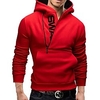 Homme Sweat-shirt à capuche Couleur unie Lettre Poche Capuche Décontractée du"idien Vacances Vêtement de sport Décontractée Pulls Capuche Pulls molletonnés Manches Longues Ample Bleu Noir Gris miniinthebox