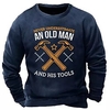 Homme Sweat shirt Noir Bleu Col Ras du Cou Géométrique Lettre Imprimer Sport Loisir du"idien Des sports Actif Vêtement de rue Frais Automne Printemps Vêtement Tenue Pulls Capuche Pulls miniinthebox