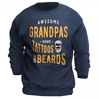 Homme Sweat shirt Noir Bleu Col Ras du Cou Lettre Imprimer Sport Loisir du"idien Des sports Actif Vêtement de rue Frais Automne Printemps Vêtement Tenue Pulls Capuche Pulls molletonnés miniinthebox