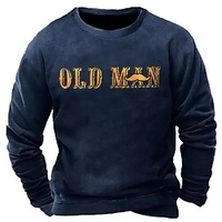 Homme Sweat shirt Noir Bleu Col Ras du Cou Lettre Imprimer Sport Loisir du"idien Des sports Actif Vêtement de rue Frais Automne Printemps Vêtement Tenue Pulls Capuche Pulls molletonnés miniinthebox