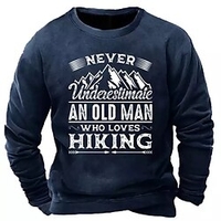 Homme Sweat shirt Noir Bleu Col Ras du Cou Lettre Imprimer Sport Loisir du"idien Des sports Actif Vêtement de rue Frais Automne Printemps Vêtement Tenue Pulls Capuche Pulls molletonnés miniinthebox