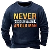 Homme Sweat shirt Noir Bleu Col Ras du Cou Lettre Imprimer Sport Loisir du"idien Des sports Vêtement de rue Frais Casual Hiver Automne Vêtement Tenue Pulls Capuche Pulls molletonnés miniinthebox