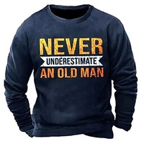 Homme Sweat shirt Noir Bleu Col Ras du Cou Lettre Imprimer Sport Loisir du"idien Des sports Vêtement de rue Frais Casual Hiver Automne Vêtement Tenue Pulls Capuche Pulls molletonnés miniinthebox