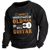 Homme Sweat shirt Noir Bleu Col Ras du Cou Lettre Instrument de musique Imprimer Sport Loisir du"idien Des sports Actif Vêtement de rue Frais Automne Printemps Vêtement Tenue Pulls Capuche miniinthebox