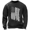 Homme Sweat shirt Noir Rouge bleu marine Vert Café Col Ras du Cou Imprimés Photos Drapeau National Sport Loisir du"idien Des sports Estampage à chaud basique Design Casual Printemps Automne miniinthebox