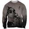 Homme Sweat shirt Sweat Bleu Violet Marron Vert Gris Col Ras du Cou Crânes Imprimés Photos Patchwork Imprimer du"idien Des sports Vacances 3D effet Vêtement de rue Design Casual Printemps miniinthebox