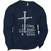 Homme Sweat shirt Sweat Noir bleu marine Col Ras du Cou Imprimés Photos Croix Imprimer du"idien Des sports Vacances 3D effet basique Vêtement de rue Design Printemps Automne Vêtement Tenue miniinthebox