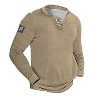 Homme Sweat shirt Sweat Noir Rouge Bleu Violet Marron Col Henley Imprimés Photos Imprimer Casual du"idien Des sports 3D effet basique Vêtement de rue Design Printemps Automne Vêtement Tenue miniinthebox
