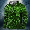 Homme Sweat shirt Sweat Rouge Bleu Roi Bleu Violet Vert Col Mao Crânes Imprimés Photos Lacet Sport Loisir Casual du"idien 3D effet basique Vêtement de rue Design Printemps Automne Vêtement miniinthebox