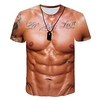 Homme T shirt Tee Tee T-shirts drôles Graphic Muscle Col Ras du Cou Noir Violet Kaki Arc-en-ciel Blanche 3D effet Grande Taille Travail du"idien Manche Courte Imprimer Vêtement Tenue Design Muscle miniinthebox