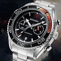 Honmin nouveau hm1913 vente chaude marque européenne hippocampe mode ceinture en acier à cinq broches montre à quartz pour hommes miniinthebox