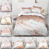 Housse de couette 3 pièces en microfibre literie de mariage à paillettes géométriques ensemble de literie ultra doux et respirant avec fermeture à glissière attaches de coin (1 housse de couette 2 miniinthebox